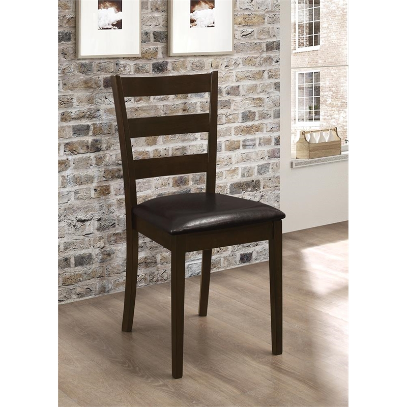 Pemberly Row 5-piece Rectangular Dining Table Set in Cappuccino