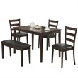 Pemberly Row 5-piece Rectangular Dining Table Set in Cappuccino