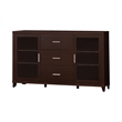 Pemberly Row 2-door Engineered Wood 60-inch TV Stand in Cappuccino