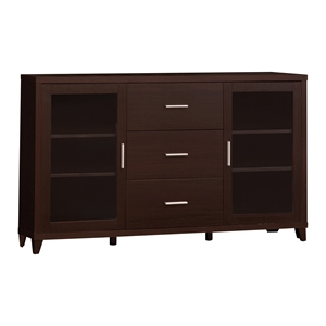 Pemberly Row 2-door Engineered Wood 60-inch TV Stand in Cappuccino