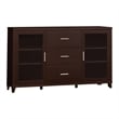 Pemberly Row 2-door Engineered Wood 60-inch TV Stand in Cappuccino