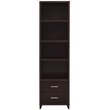 Pemberly Row 4-shelf Engineered Wood Media Tower in Cappuccino