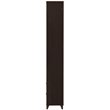 Pemberly Row 4-shelf Engineered Wood Media Tower in Cappuccino