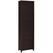 Pemberly Row 4-shelf Engineered Wood Media Tower in Cappuccino