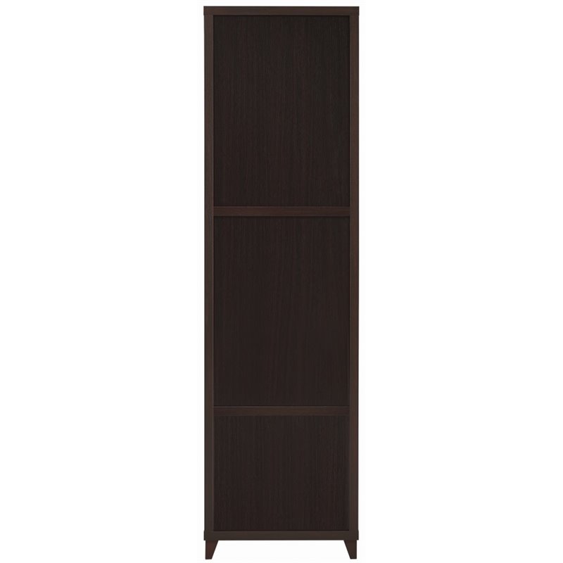 Pemberly Row 4-shelf Engineered Wood Media Tower in Cappuccino