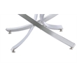 Pemberly Row Round Glass Top Coffee Table Metal Base in Chrome