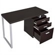 Pemberly Row Engineered Wood 47-inch 3-drawer Computer Desk in Cappuccino
