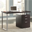 Pemberly Row Engineered Wood 47-inch 3-drawer Computer Desk in Cappuccino
