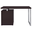 Pemberly Row Engineered Wood 47-inch 3-drawer Computer Desk in Cappuccino
