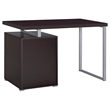 Pemberly Row Engineered Wood 47-inch 3-drawer Computer Desk in Cappuccino