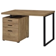 Pemberly Row Engineered Wood 47-inch 3-drawer Office Computer Desk in Brown