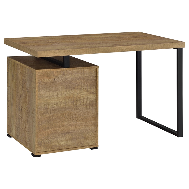 Pemberly Row Engineered Wood 47-inch 3-drawer Office Computer Desk in Brown