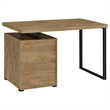 Pemberly Row Engineered Wood 47-inch 3-drawer Office Computer Desk in Brown