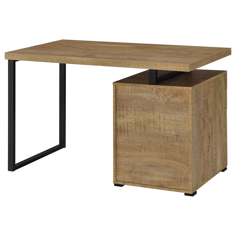 Pemberly Row Engineered Wood 47-inch 3-drawer Office Computer Desk in Brown