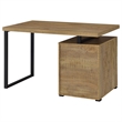 Pemberly Row Engineered Wood 47-inch 3-drawer Office Computer Desk in Brown