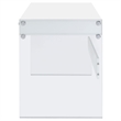 Pemberly Row 48-inch 2-drawer Writing Desk in White High Gloss