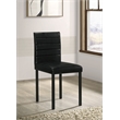 Pemberly Row 19.25'' Faux Leather Upholstered Dining Side Chair in Black