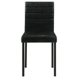 Pemberly Row 19.25'' Faux Leather Upholstered Dining Side Chair in Black