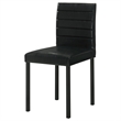 Pemberly Row 19.25'' Faux Leather Upholstered Dining Side Chair in Black