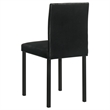 Pemberly Row 19.25'' Faux Leather Upholstered Dining Side Chair in Black