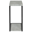 Pemberly Row Engineered Wood C-Shape Sofa Side Table in Cement