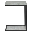 Pemberly Row Engineered Wood C-Shape Sofa Side Table in Cement