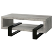 Pemberly Row Rectangular Engineered Wood Coffee Table in Gray Driftwood