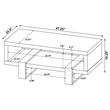 Pemberly Row Rectangular Engineered Wood Coffee Table in Gray Driftwood