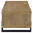 Pemberly Row Engineered Wood Cocktail Coffee Table with Shelf in Mango