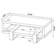 Pemberly Row Engineered Wood Cocktail Coffee Table with Shelf in Mango