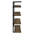 Pemberly Row 39-Inch 4-Shelf Wall Mounted Bookshelf in Rustic Oak