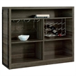 Pemberly Row 5-Shelf Composite Wood Home Bar Wine Cabinet in Aged Oak