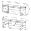 Pemberly Row 2-Door Engineered Wood 71-Inch TV Stand in Grey Driftwood