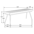 Pemberly Row Leather Upholstered Dining Bench in Antique Espresso