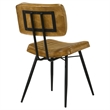 Pemberly Row 2-Piece Leather Upholstered Dining Side Chair Set in Camel