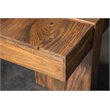 Pemberly Row Square Solid Wood Coffee Table in Natural Sheesham