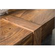 Pemberly Row Square Solid Wood Coffee Table in Natural Sheesham
