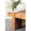 Pemberly Row Square Solid Wood Coffee Table in Natural Sheesham