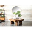 Pemberly Row Square Solid Wood Coffee Table in Natural Sheesham
