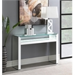 Pemberly Row Mirrored Console Table with LED Lighting in Silver