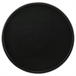Pemberly Row Round Solid Mango Wood Accent Side Table in Black Stain