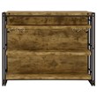 Pemberly Row 3-shelf Home Bar Wine Cabinet with Footrest in Rustic Nutmeg