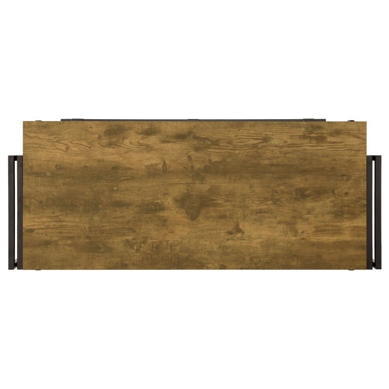 Pemberly Row 3-shelf Home Bar Wine Cabinet with Footrest in Rustic Nutmeg
