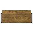 Pemberly Row 3-shelf Home Bar Wine Cabinet with Footrest in Rustic Nutmeg
