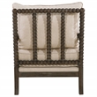 Pemberly Row Upholstered Bobbin Accent Chair in Beige and Natural