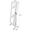 Pemberly Row Full-Length Cheval Mirror with Jewelry Storage in Black