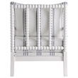 Pemberly Row Upholstered Bobbin Accent Chair in White and Navy