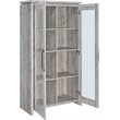 Pemberly Row 2-Door Engineered Wood Tall Cabinet in Grey Driftwood