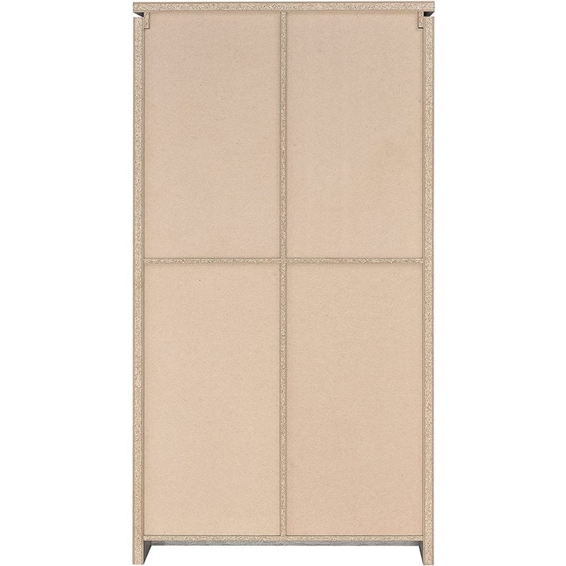 Pemberly Row 2-Door Engineered Wood Tall Cabinet in Grey Driftwood