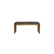 Pemberly Row Fabric Upholstered Accent Bench in Black and Natural